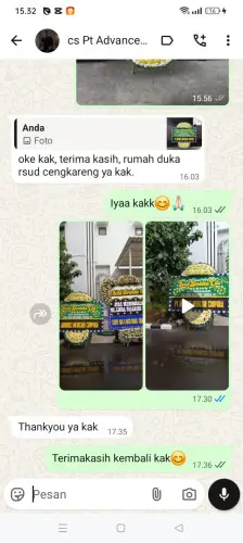 Testimonial Papan Bunga Pernikahan mandonga