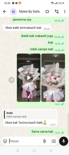 Testimonial Buket Bunga mandonga
