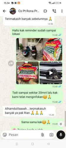 Testimonial Papan Bunga mandonga